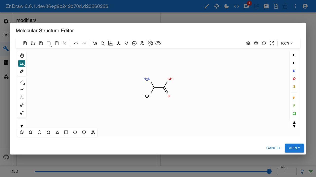 Ketcher molecular editor