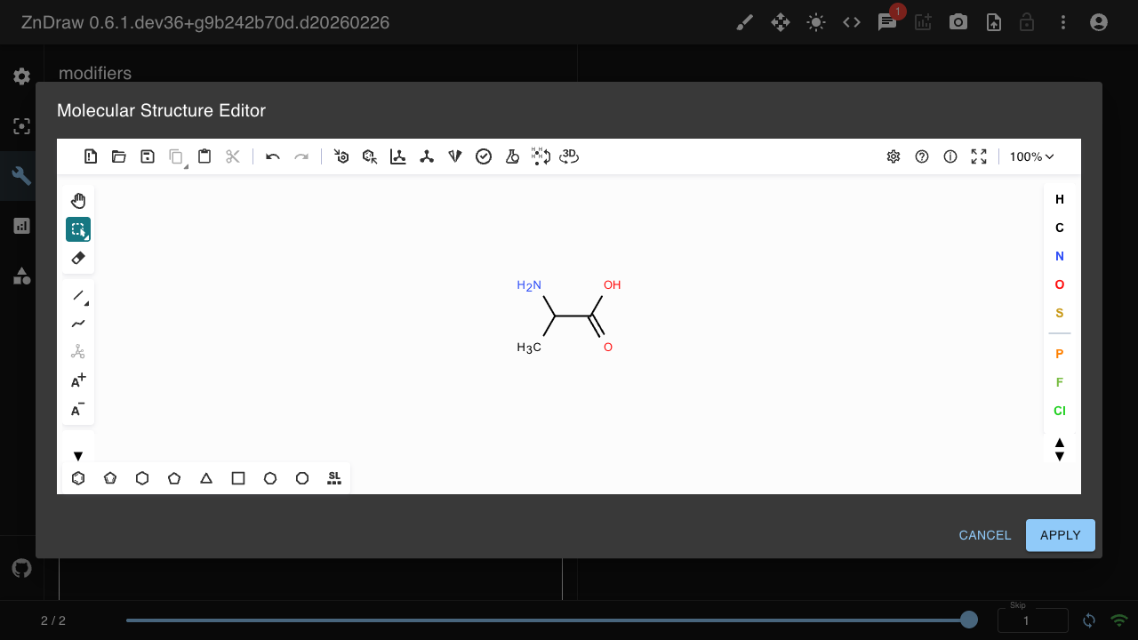 Ketcher molecular editor