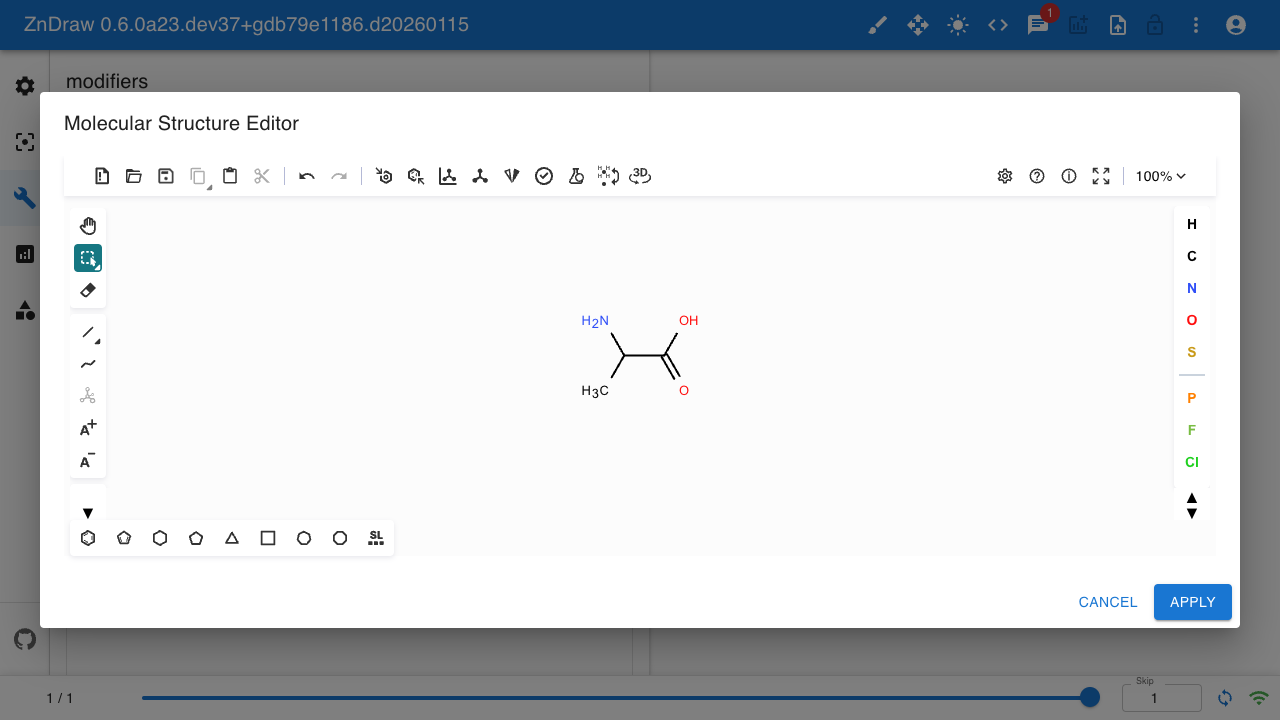 Ketcher molecular editor